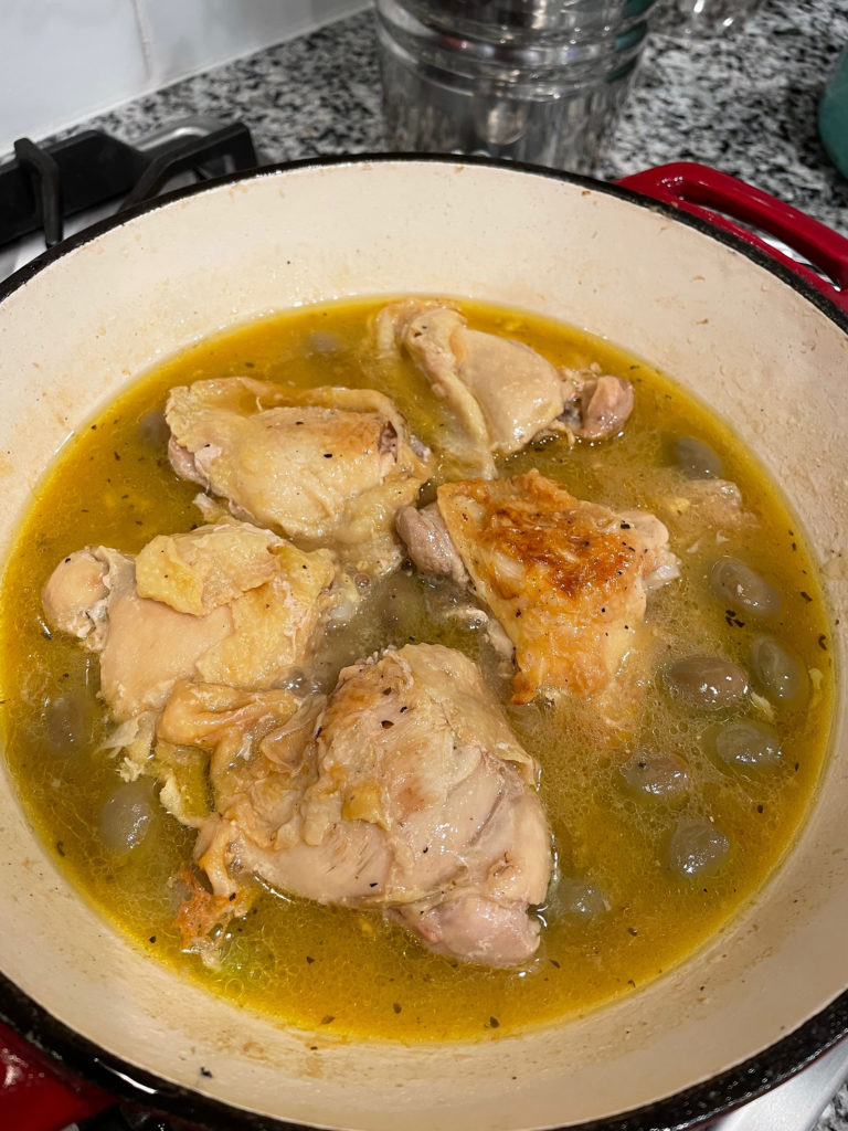 Lemon Braised Chicken with Olives