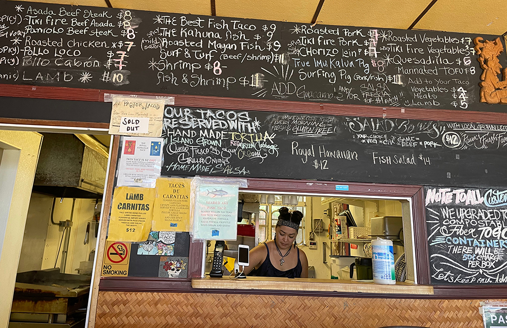 Tiki Tacos menu