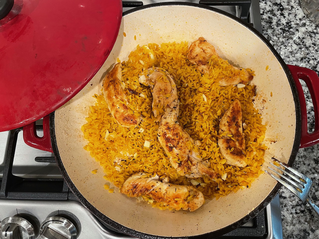 Creamy Baked Orzo and Chicken